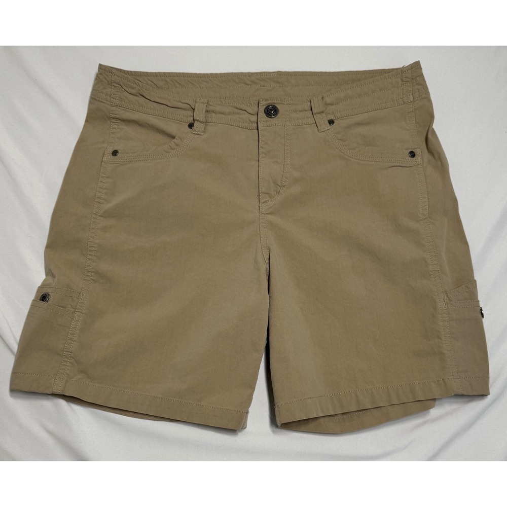 Kuhl Free Range Hiking Cargo Shorts Womens Tan/Size 12 Stretch Outdoor